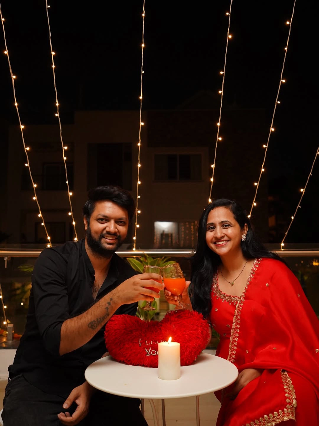 Anchor Lasya Shares Photos with Husband Manjunath on Wedding Anniversary