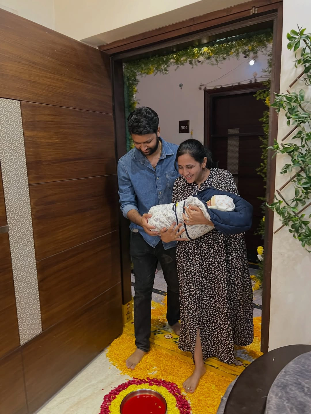 Anchor Lasya Shares Photos with Husband Manjunath on Wedding Anniversary