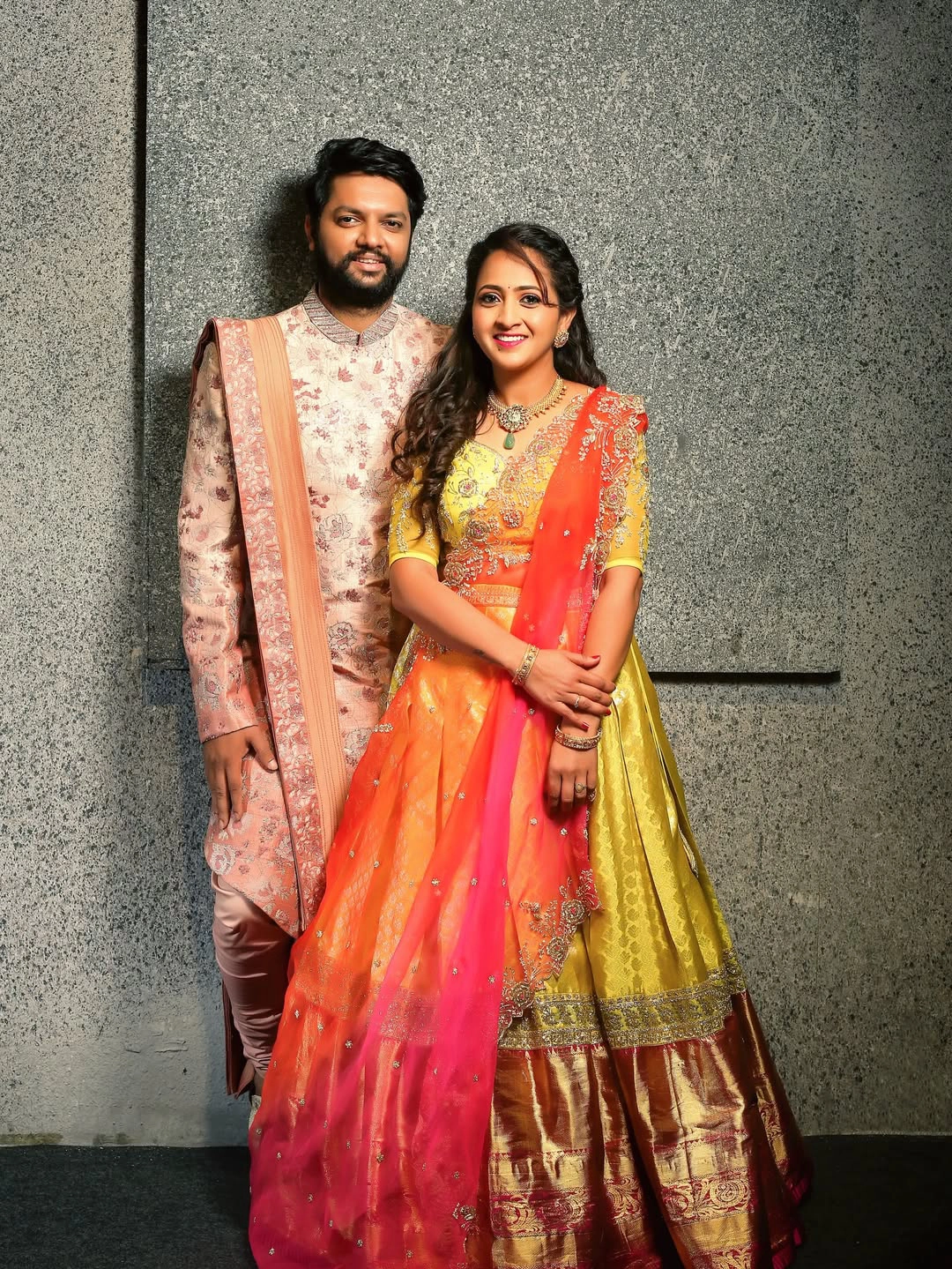 Anchor Lasya Shares Photos with Husband Manjunath on Wedding Anniversary