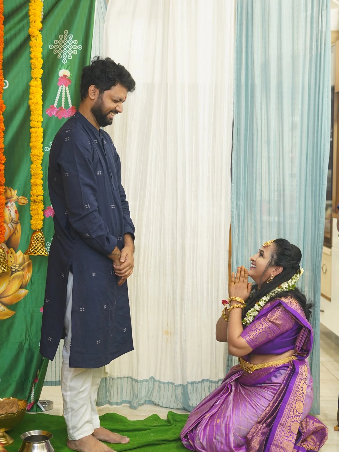 Anchor Lasya Shares Photos with Husband Manjunath on Wedding Anniversary