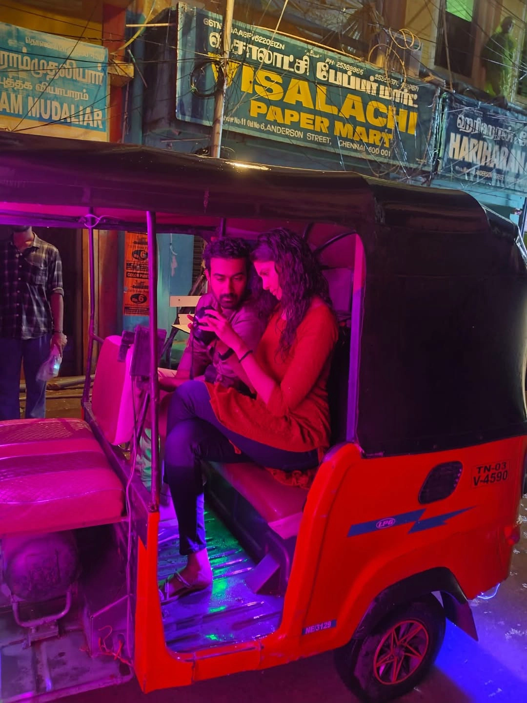 Manasa Varanasi Santosh Soban Shares Cute Working Stills From couple Friendly Movie