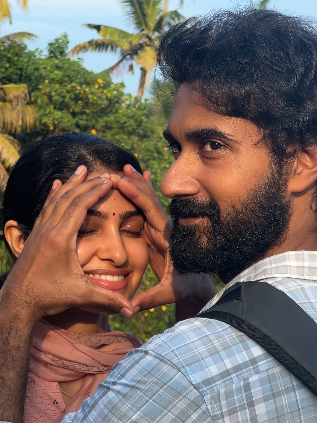 Manasa Varanasi Santosh Soban Shares Cute Working Stills From couple Friendly Movie