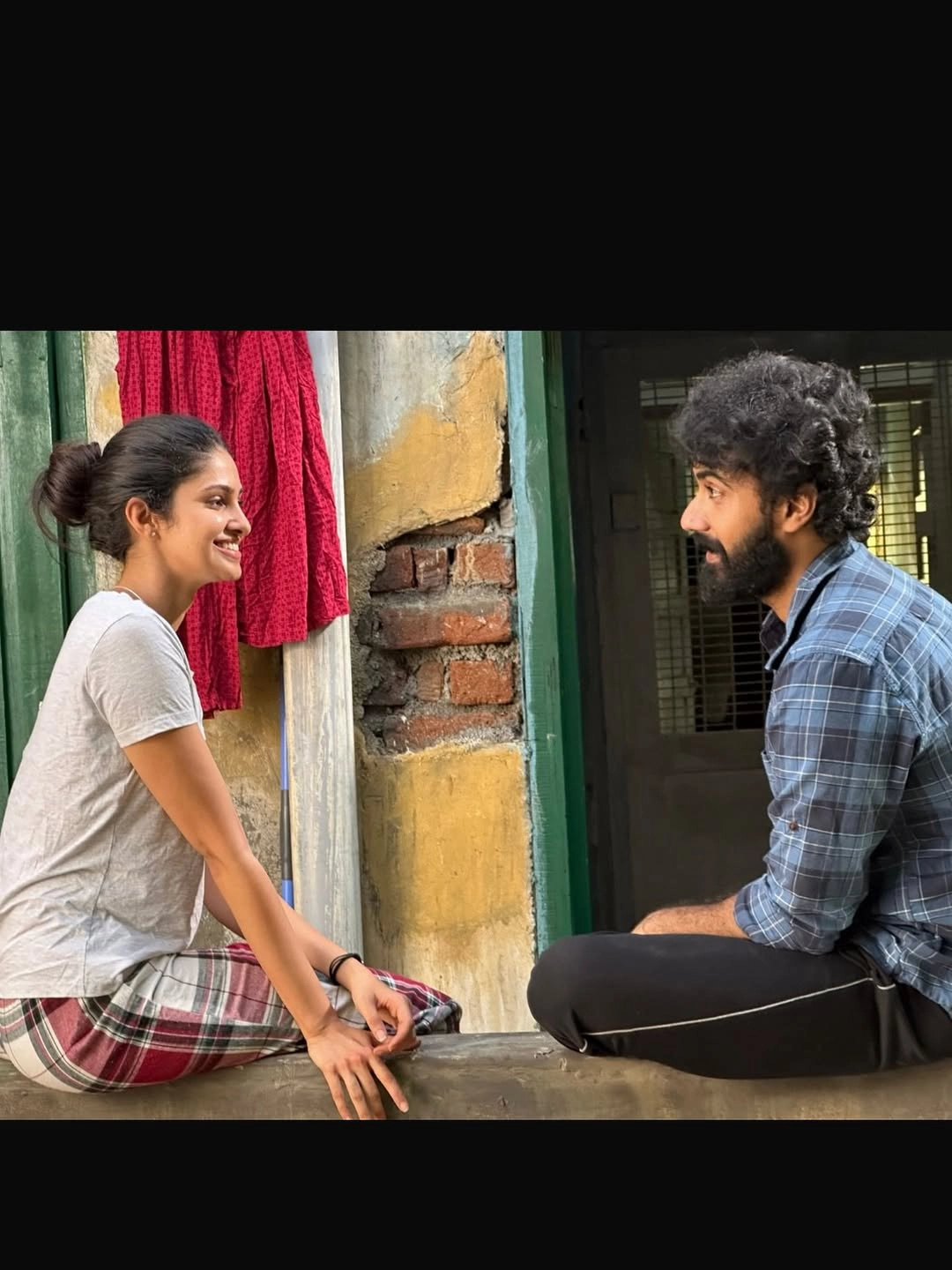 Manasa Varanasi Santosh Soban Shares Cute Working Stills From couple Friendly Movie