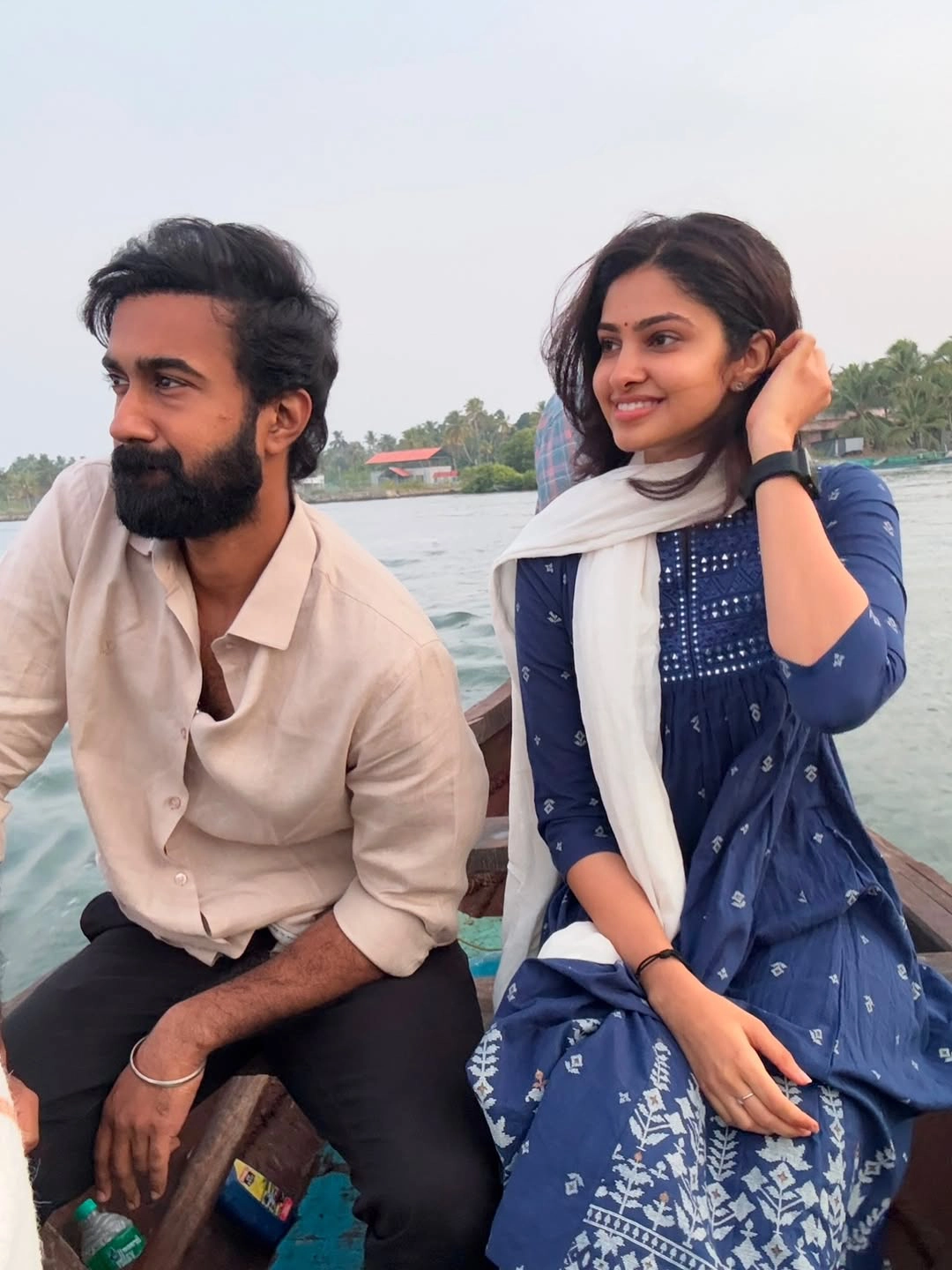 Manasa Varanasi Santosh Soban Shares Cute Working Stills From couple Friendly Movie