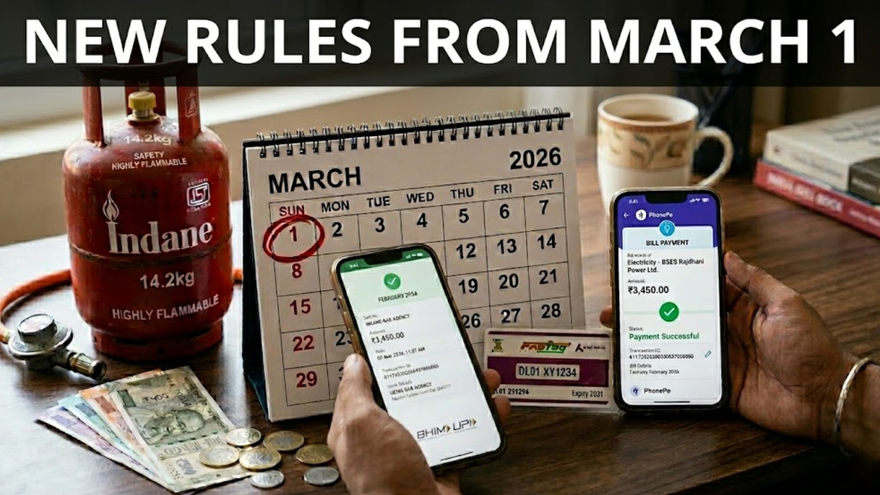 New Financial Rules : మార్చి 1 నుంచి కొత్త రూల్స్,  LPG గ్యాస్ నుంచి ఫాస్ట్ ట్యాగ్ వరకు కీలక మార్పులివే, సామాన్యుడి జేబుకు చిల్లే!