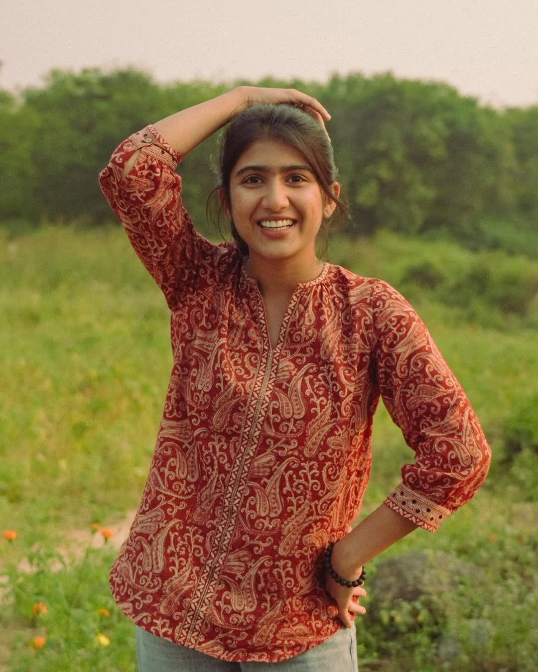 Sarvam Maya Fame Malayali Actress Riya Shibu Cute Photos