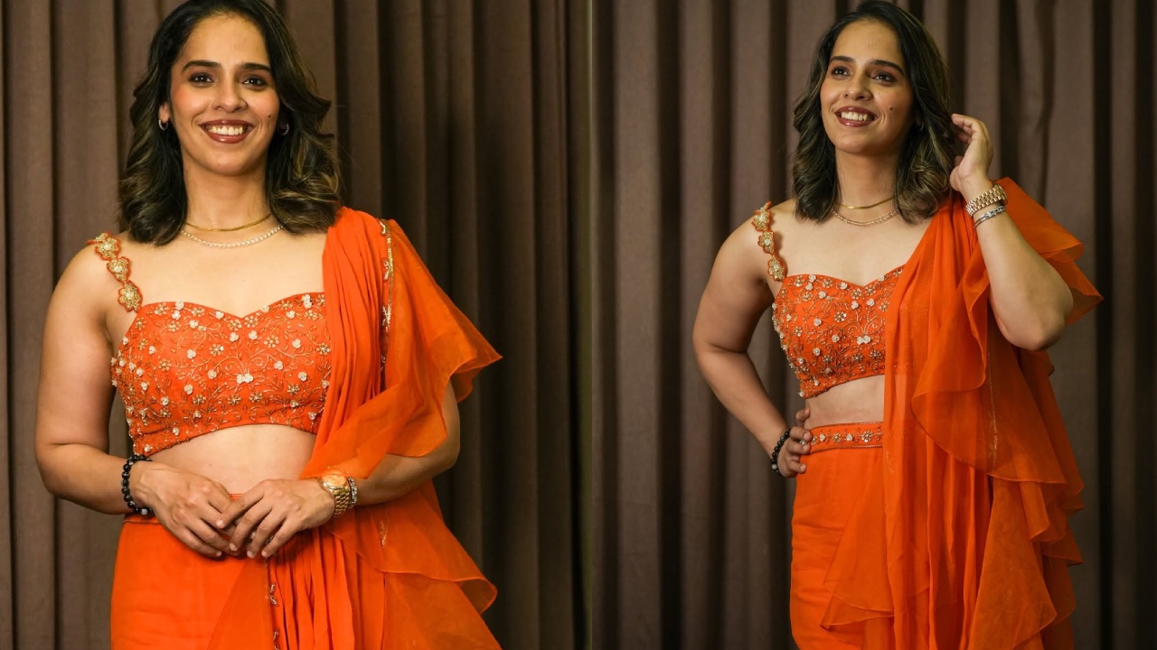 Saina Nehwal : ఆరెంజ్ క‌ల‌ర్ డ్రెస్‌లో ఓ రేంజ్ గ్లామ‌ర్.. సైనా క్రేజీ ఫోటోలు వైర‌ల్‌..