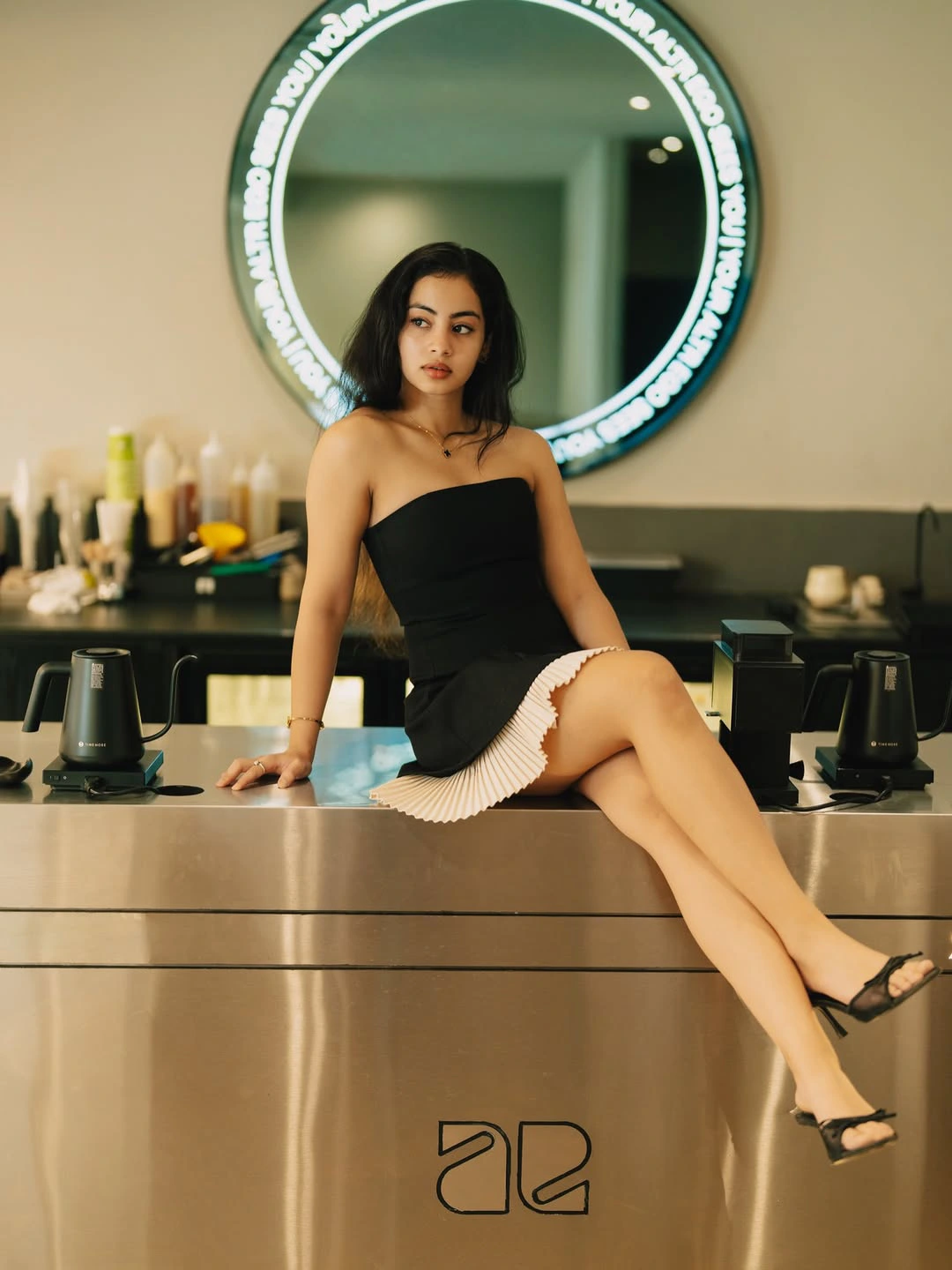 Shriya Kontham Sizzling Photos in Short Dress