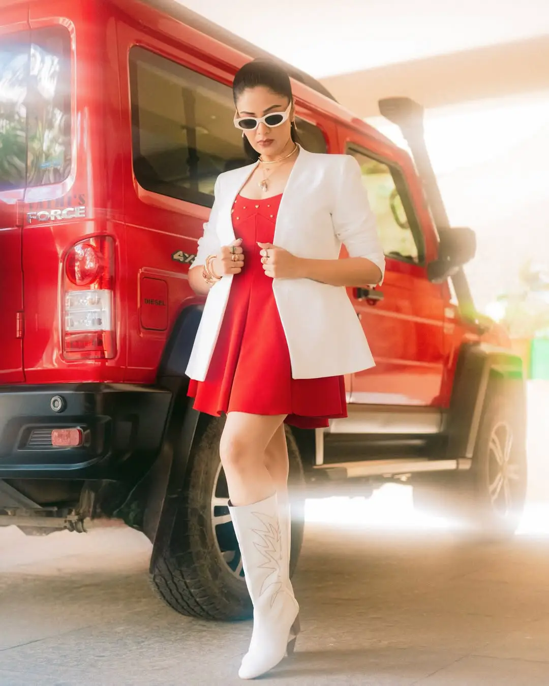 Sreemukhi trendy looks goes viral on social media