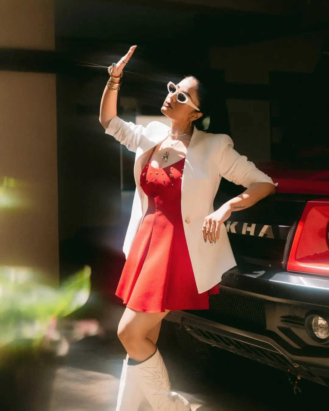 Sreemukhi trendy looks goes viral on social media