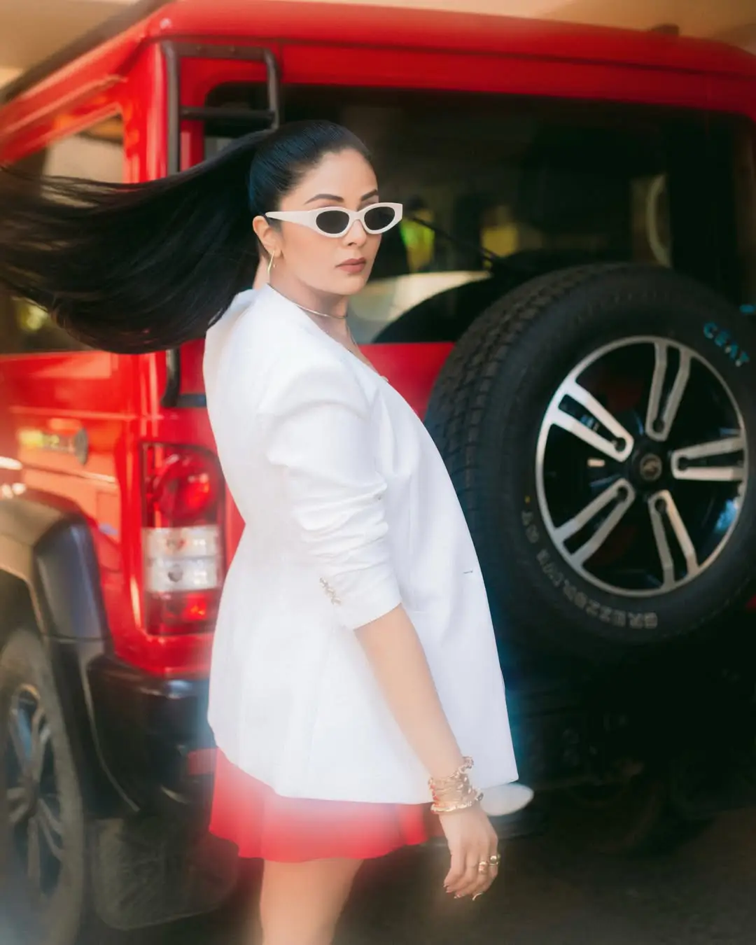 Sreemukhi trendy looks goes viral on social media