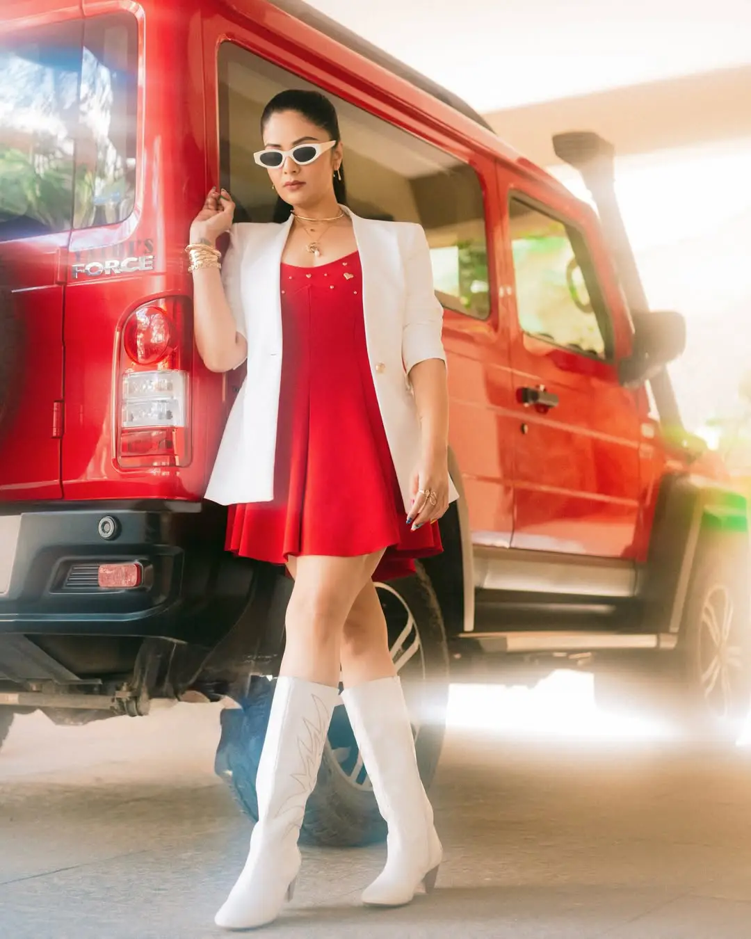 Sreemukhi trendy looks goes viral on social media