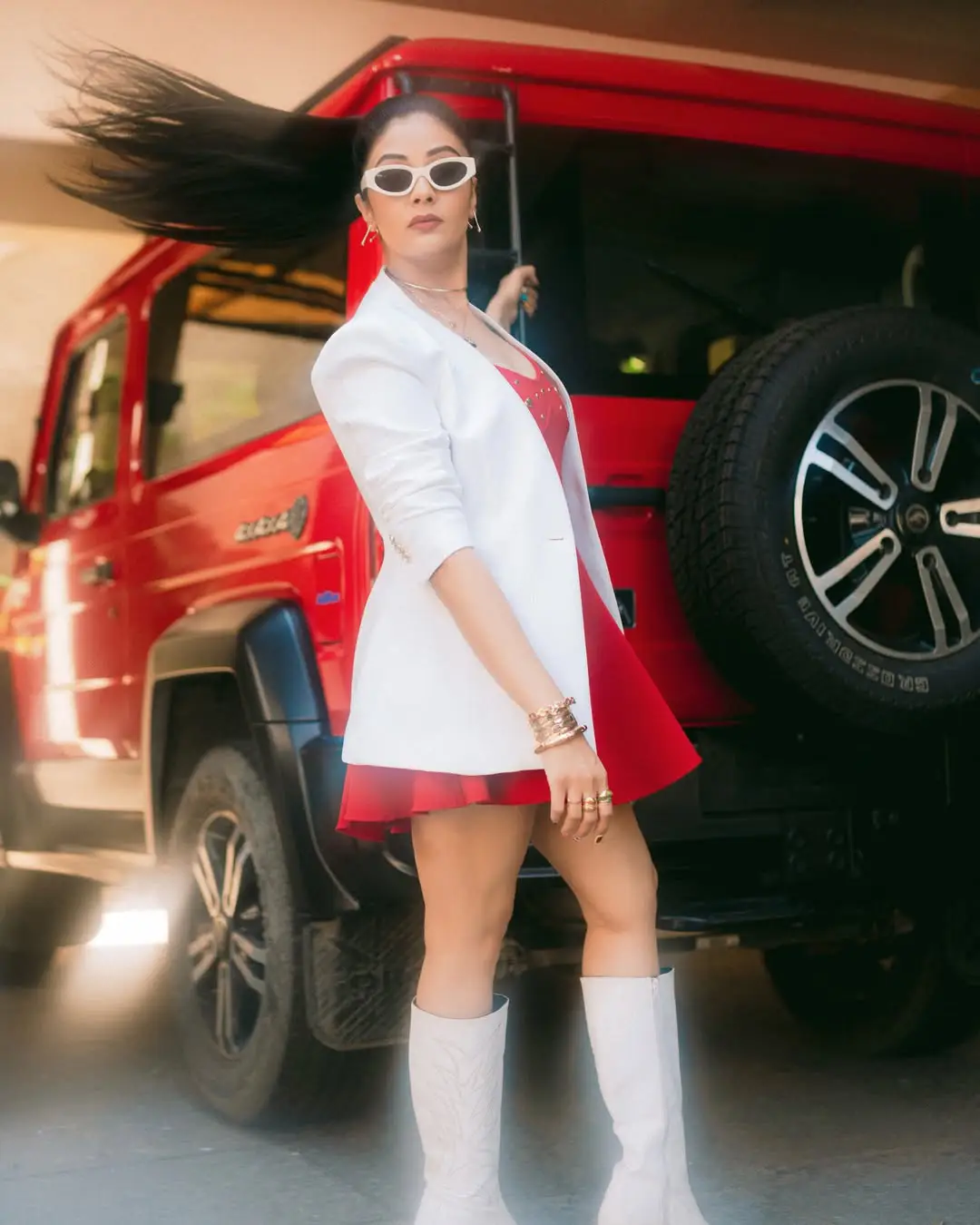 Sreemukhi trendy looks goes viral on social media