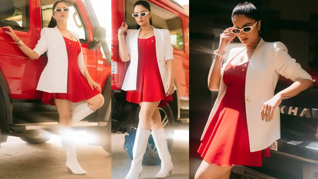 Sreemukhi trendy looks goes viral on social media