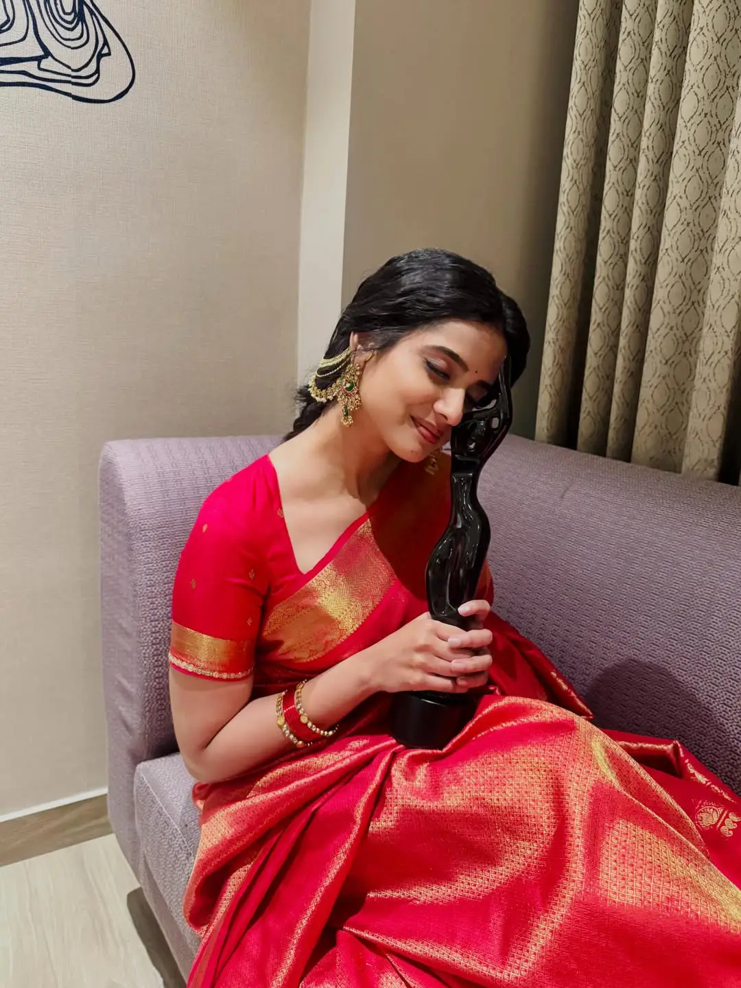 Sri Gouri Priya shares special photos with her first Filmfare Award