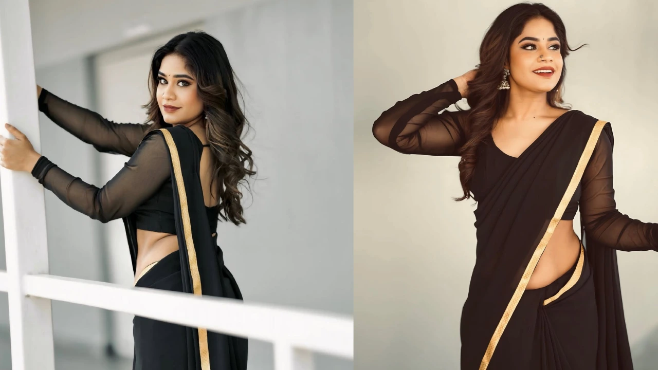 Swetha Naidu : నలుపు చీరలో నాజూగ్గా.. శ్వేతా నాయుడు ఫొటోలు..