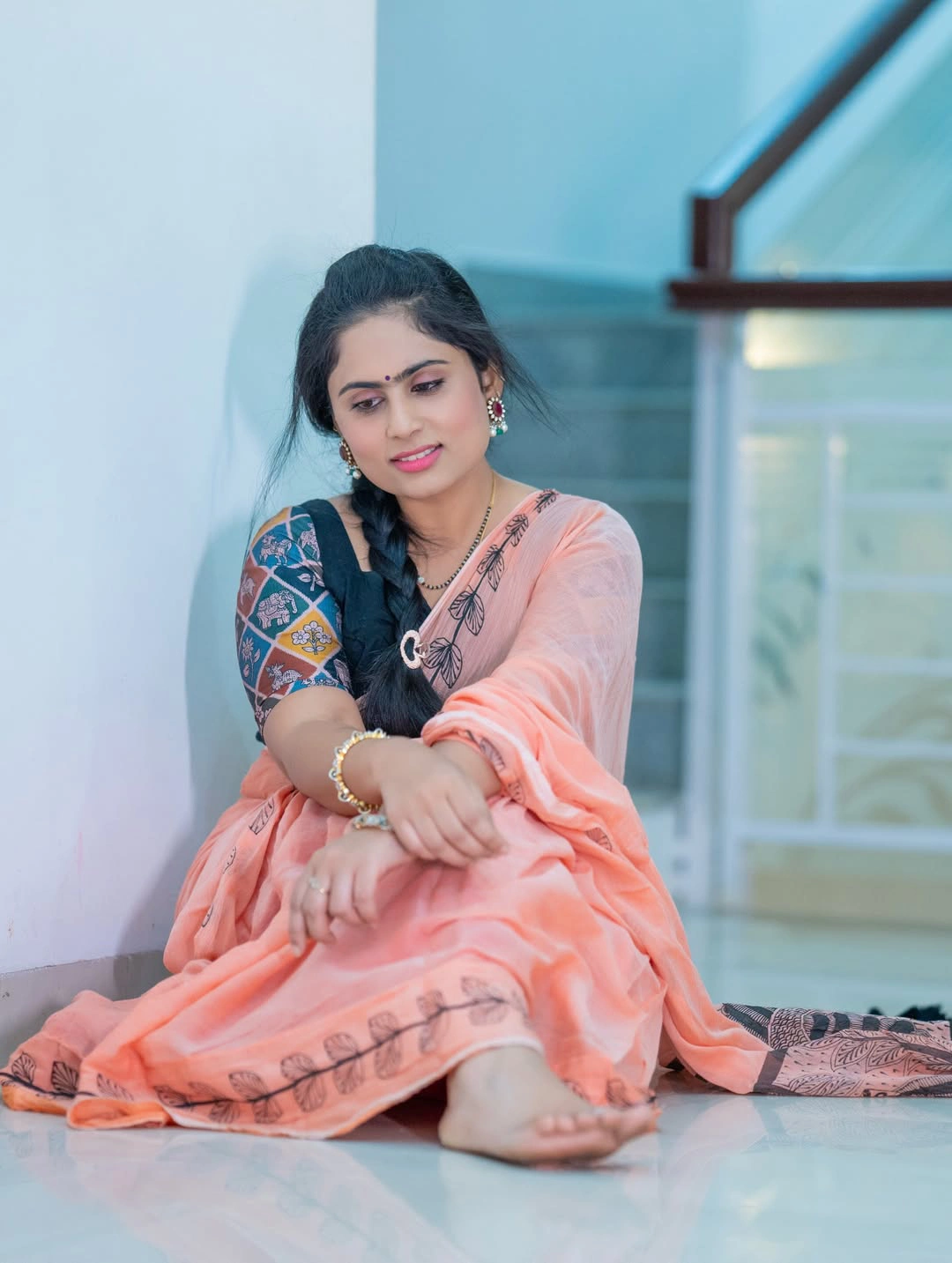 Dil Raju Wife Tejaswini Vygha Stunning Looks in Saree