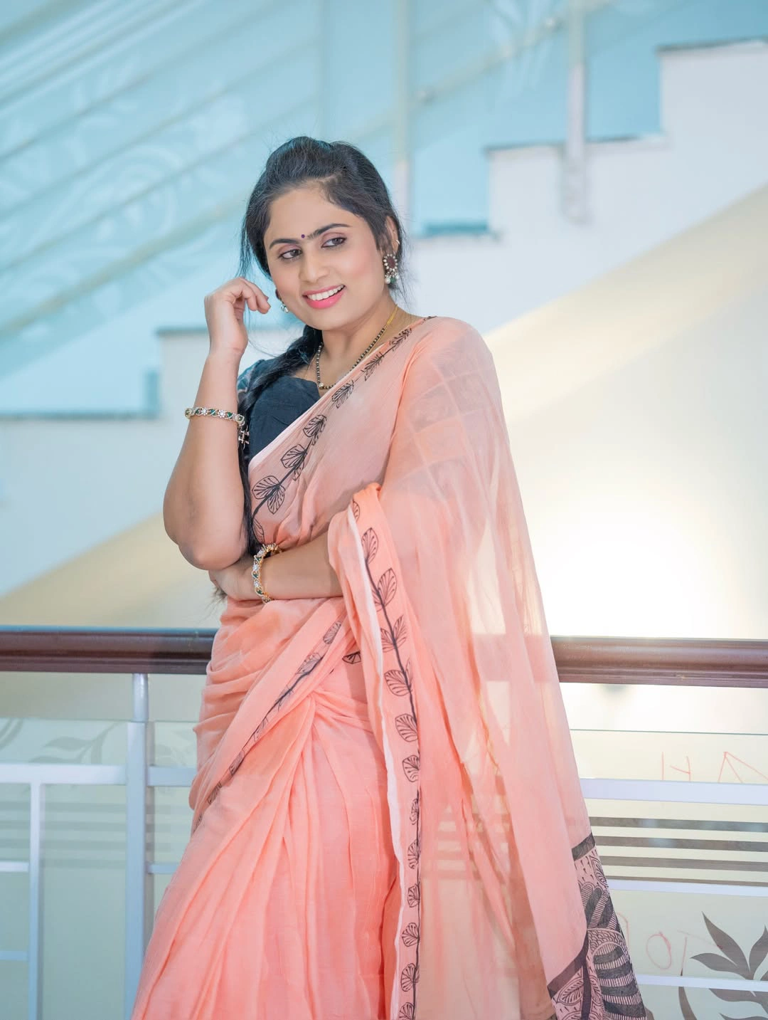 Dil Raju Wife Tejaswini Vygha Stunning Looks in Saree