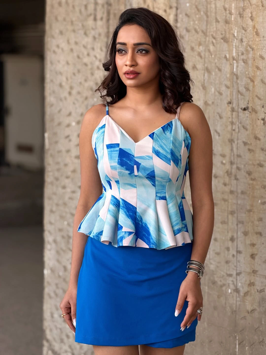 Sports Anchor Vindhya Vishaka Poses in Short Skirt