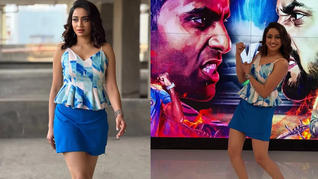 Sports Anchor Vindhya Vishaka Poses in Short Skirt