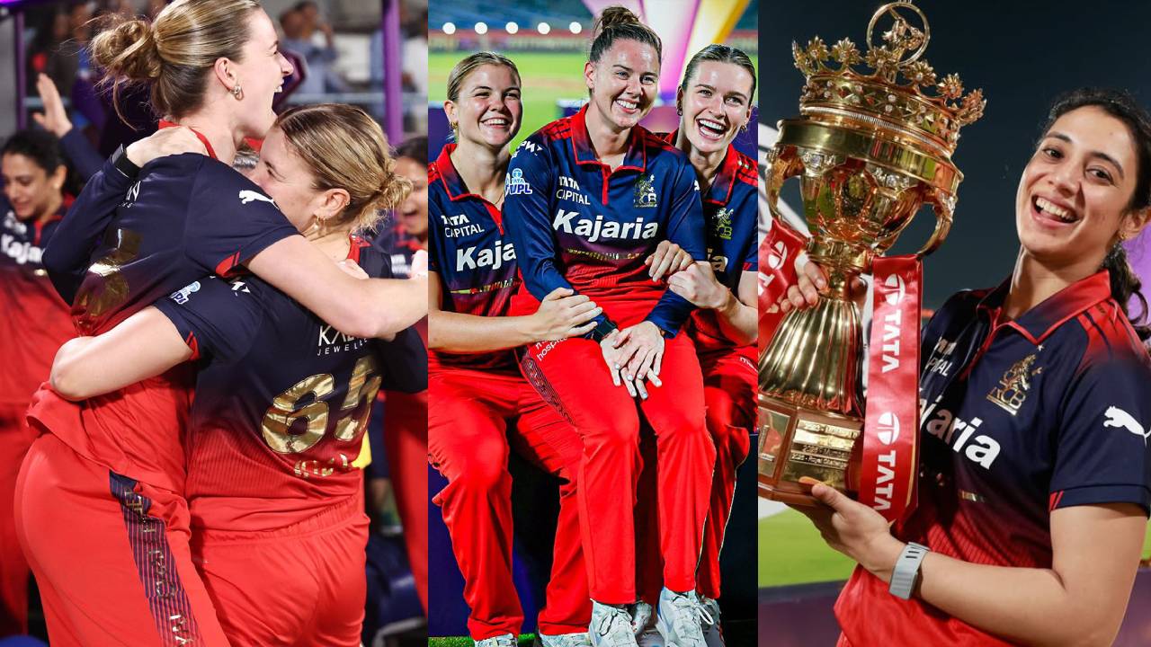 WPL 2026 : ఆర్సీబీ విజయోత్సవ సంబురాలు.. స్మృతి మంధాన ఆనందం చూశారా.. ఫొటోలు వైరల్..