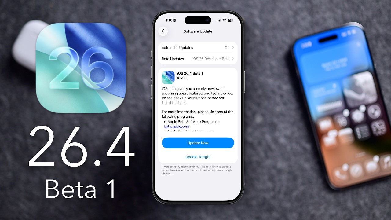 iOS 26.4 Beta 1 : ఐఫోన్ లవర్స్‌ కోసం iOS 26.4 బీటా 1 వెర్షన్.. ఫీచర్లు కేక, సపోర్టు చేసే ఐఫోన్లు ఇవే.. డౌన్‌లోడ్ ఇలా!