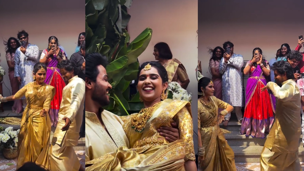 Shanmukh Jaswanth : కాబోయే భార్యతో డ్యాన్సలేసి.. నిశ్చితార్థంలో రచ్చ చేసిన షణ్ముఖ్ జస్వంత్.. వీడియో వైరల్..