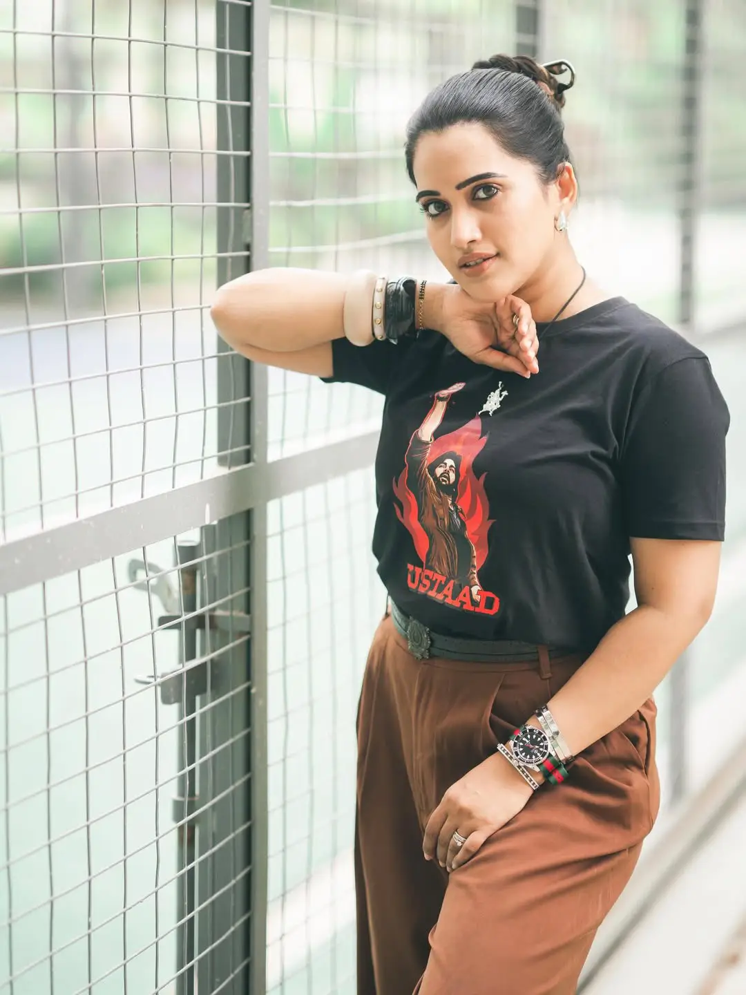 sravanthi chokarapu Ustaad look going viral on social media