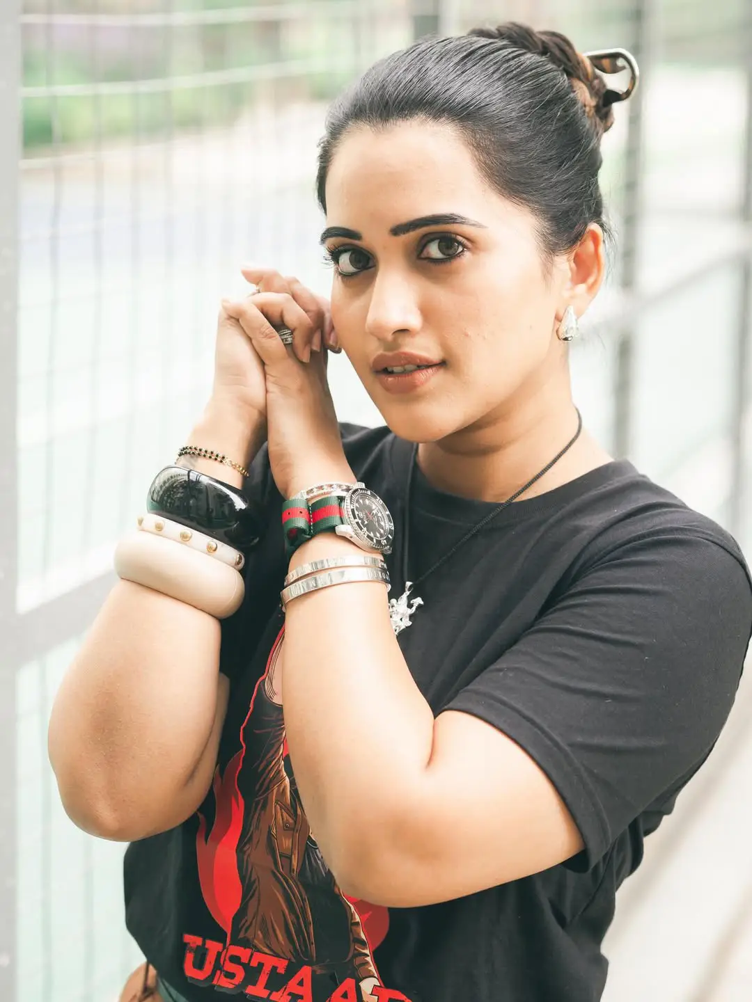 sravanthi chokarapu Ustaad look going viral on social media