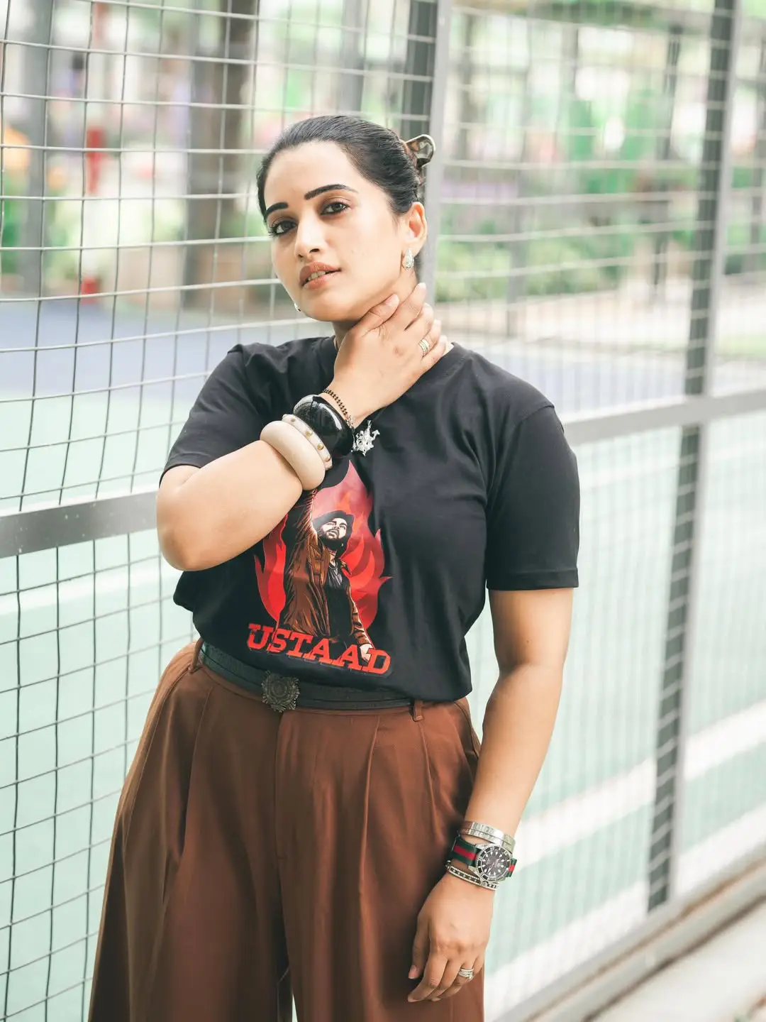 sravanthi chokarapu Ustaad look going viral on social media