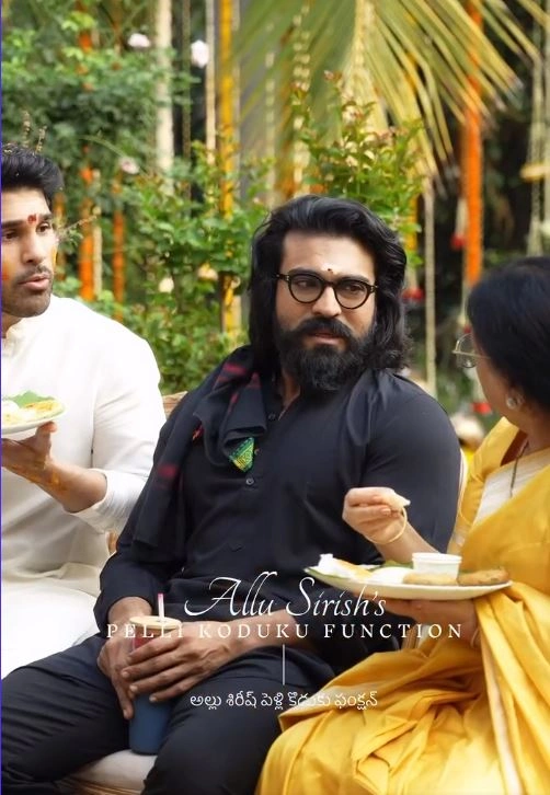 Allu Sirish Groom Ceremony Allu Mega Families Attends