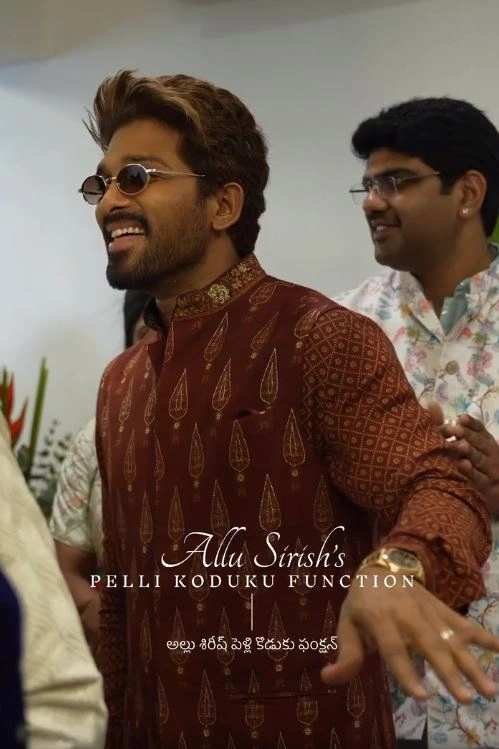 Allu Sirish Groom Ceremony Allu Mega Families Attends