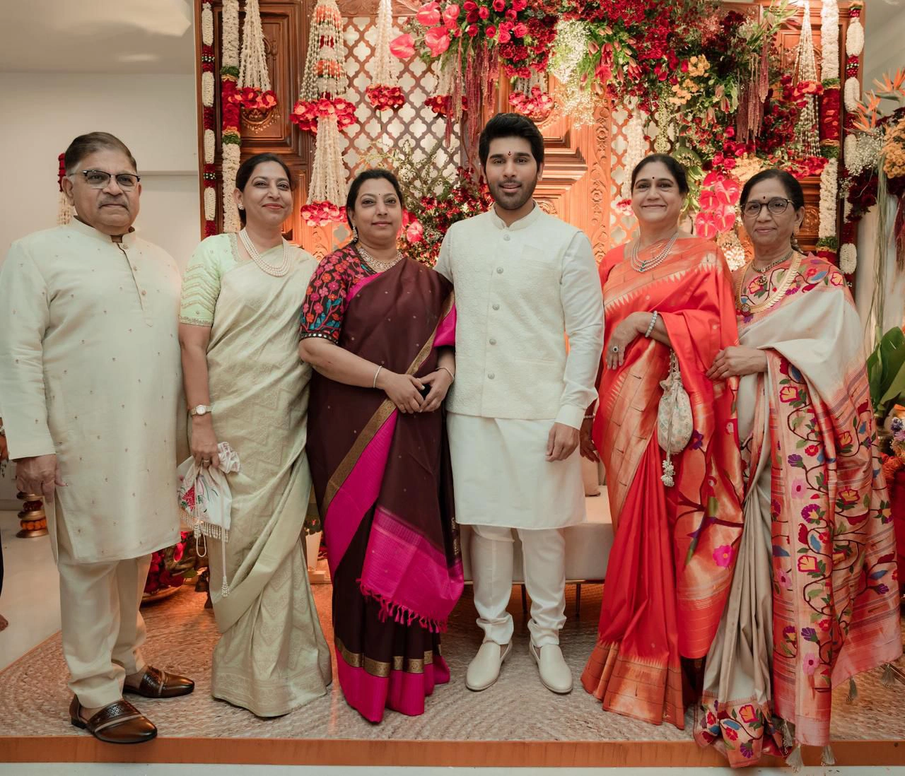 Allu Sirish Groom Ceremony Allu Mega Families Attends