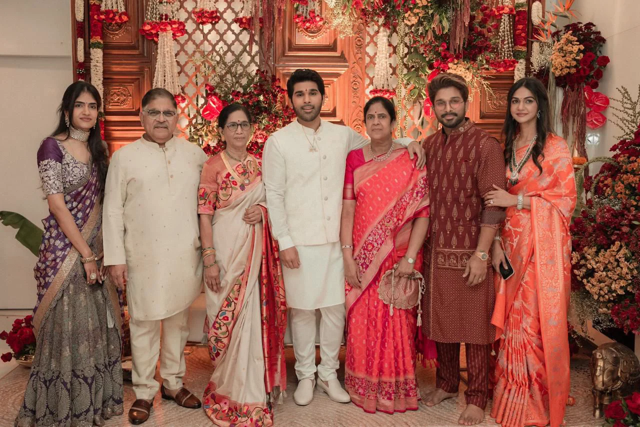 Allu Sirish Groom Ceremony Allu Mega Families Attends