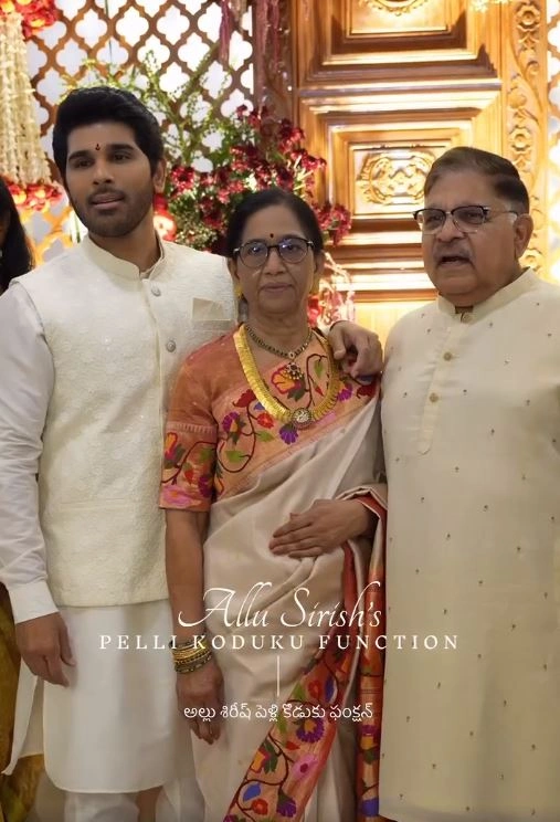 Allu Sirish Groom Ceremony Allu Mega Families Attends