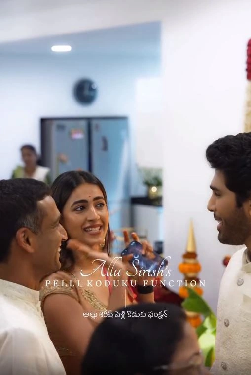 Allu Sirish Groom Ceremony Allu Mega Families Attends