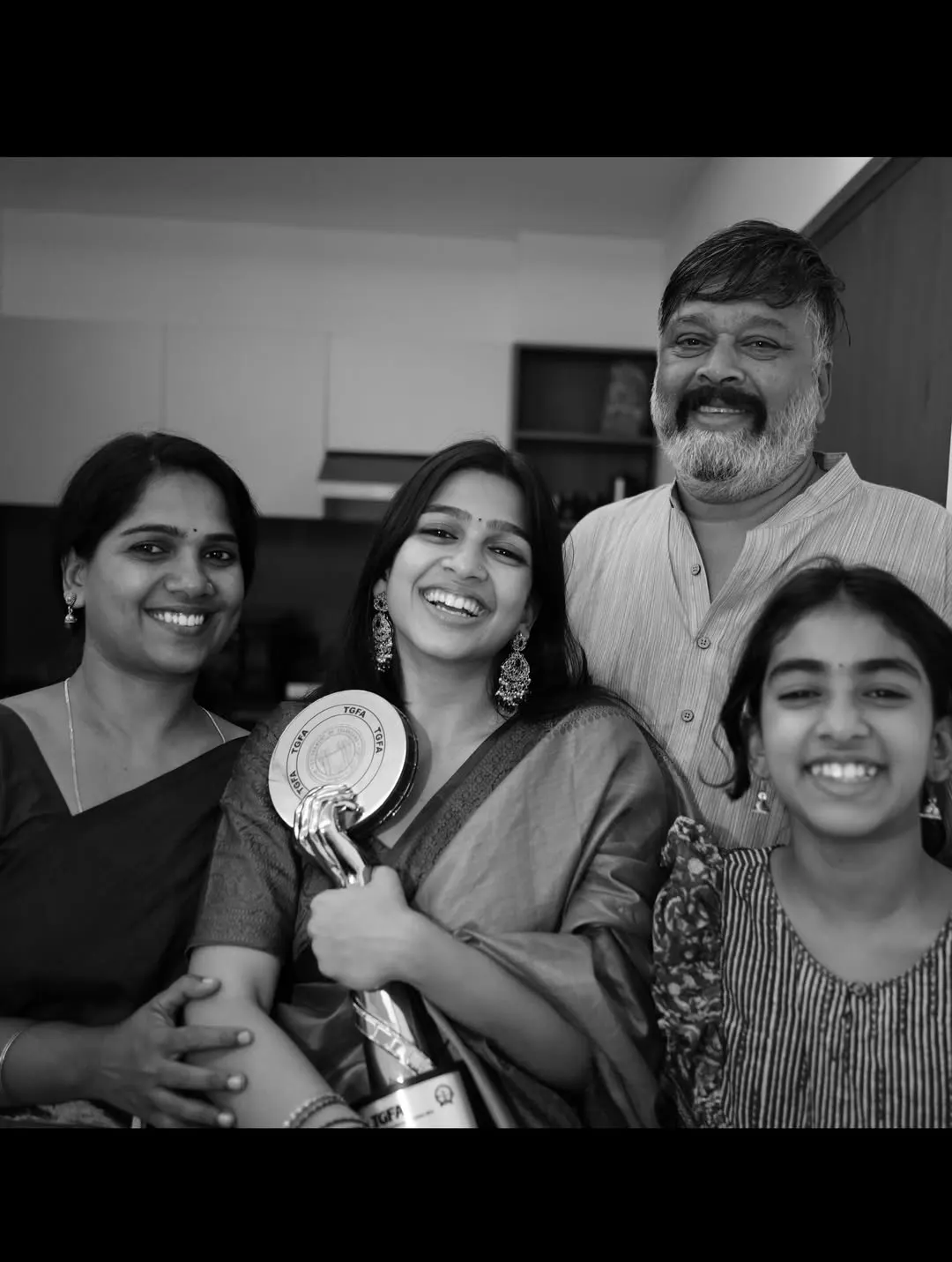 Ananthika Sanilkumar Shares Photos with Telangana Gaddar Film Award