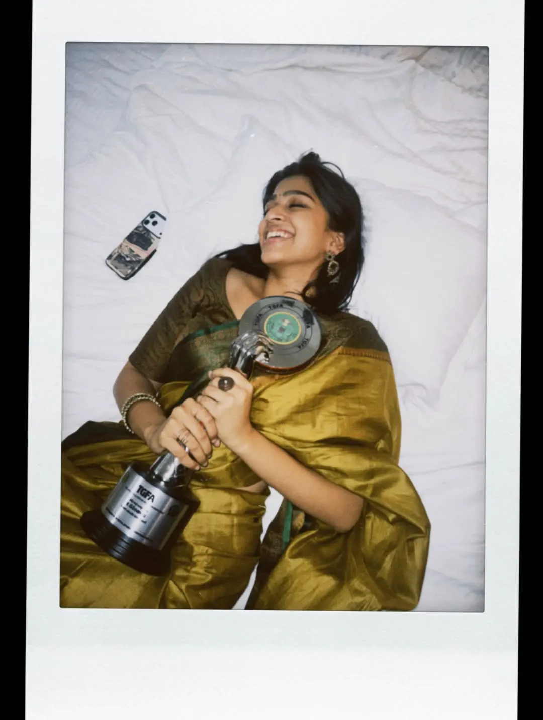 Ananthika Sanilkumar Shares Photos with Telangana Gaddar Film Award