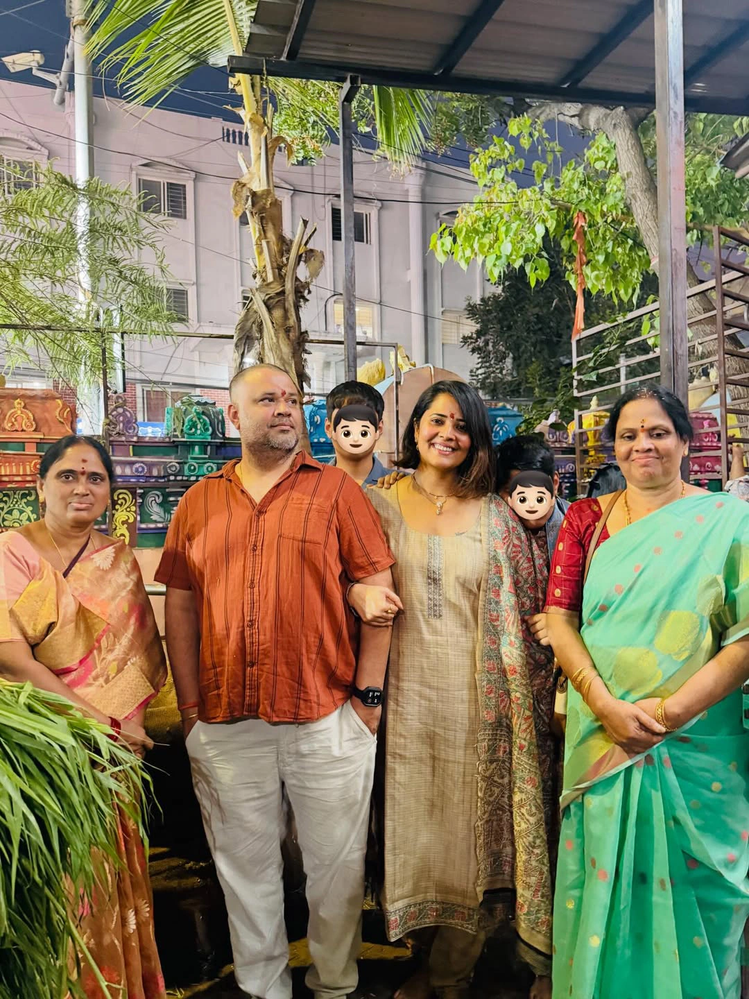 Anasuya Bharadwaj Performing Pooja with Family