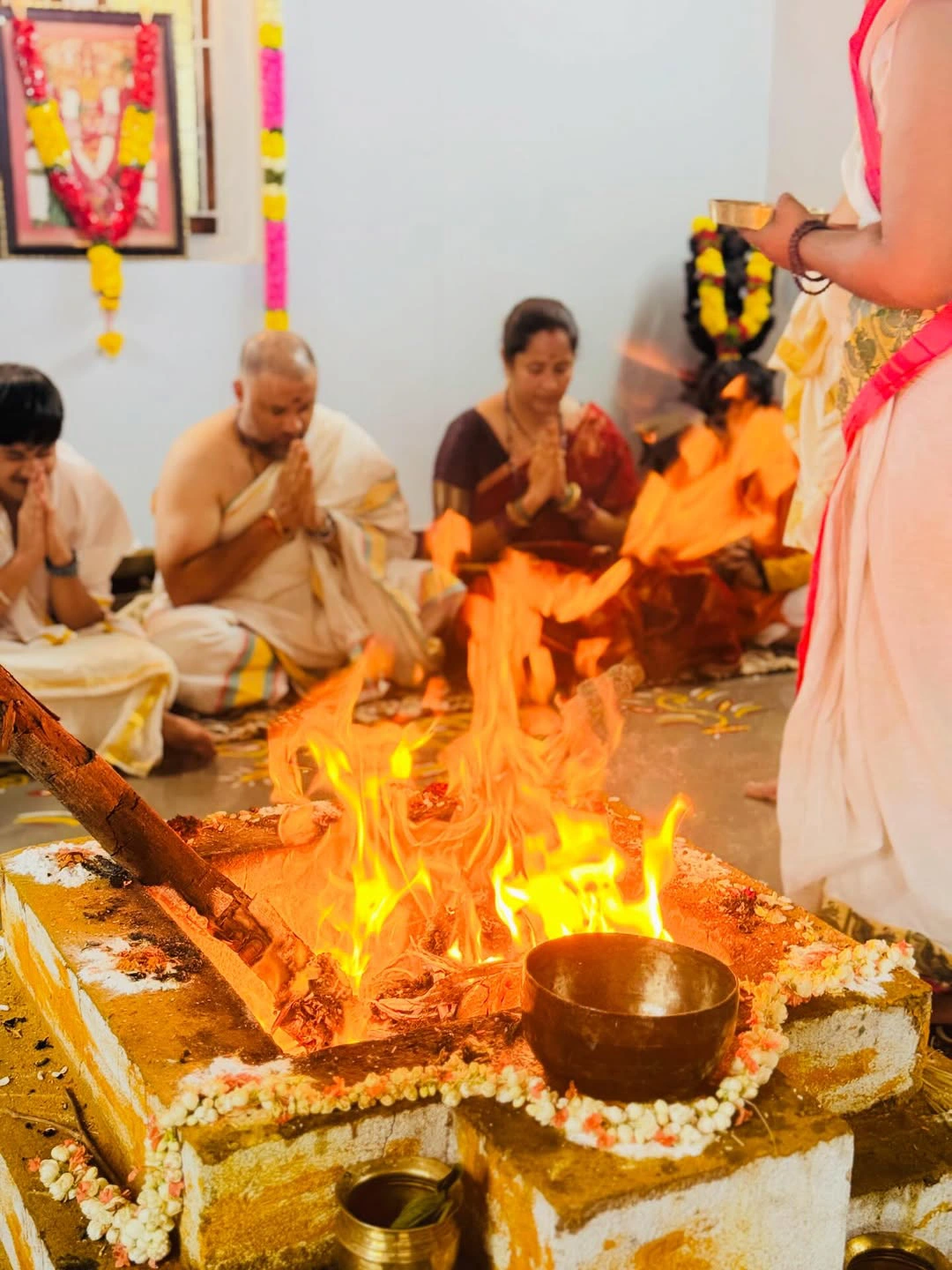 Anasuya Bharadwaj Performing Pooja with Family