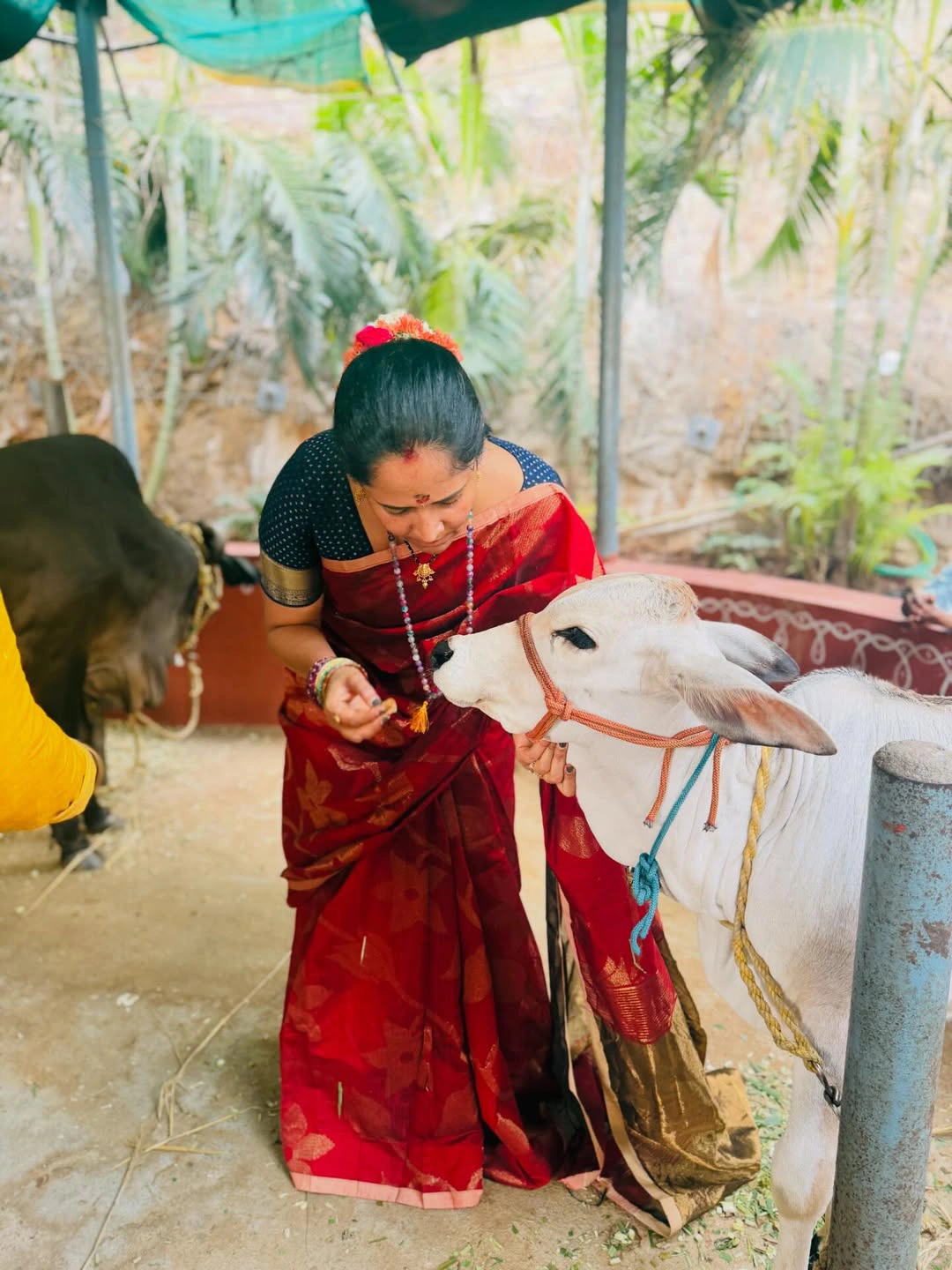 Anasuya Bharadwaj Performing Pooja with Family