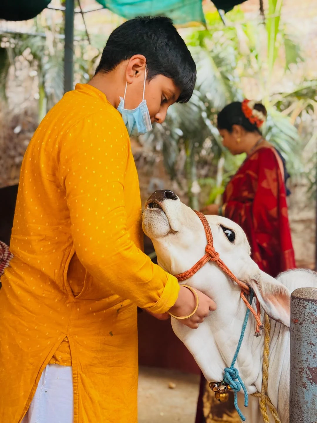 Anasuya Bharadwaj Performing Pooja with Family