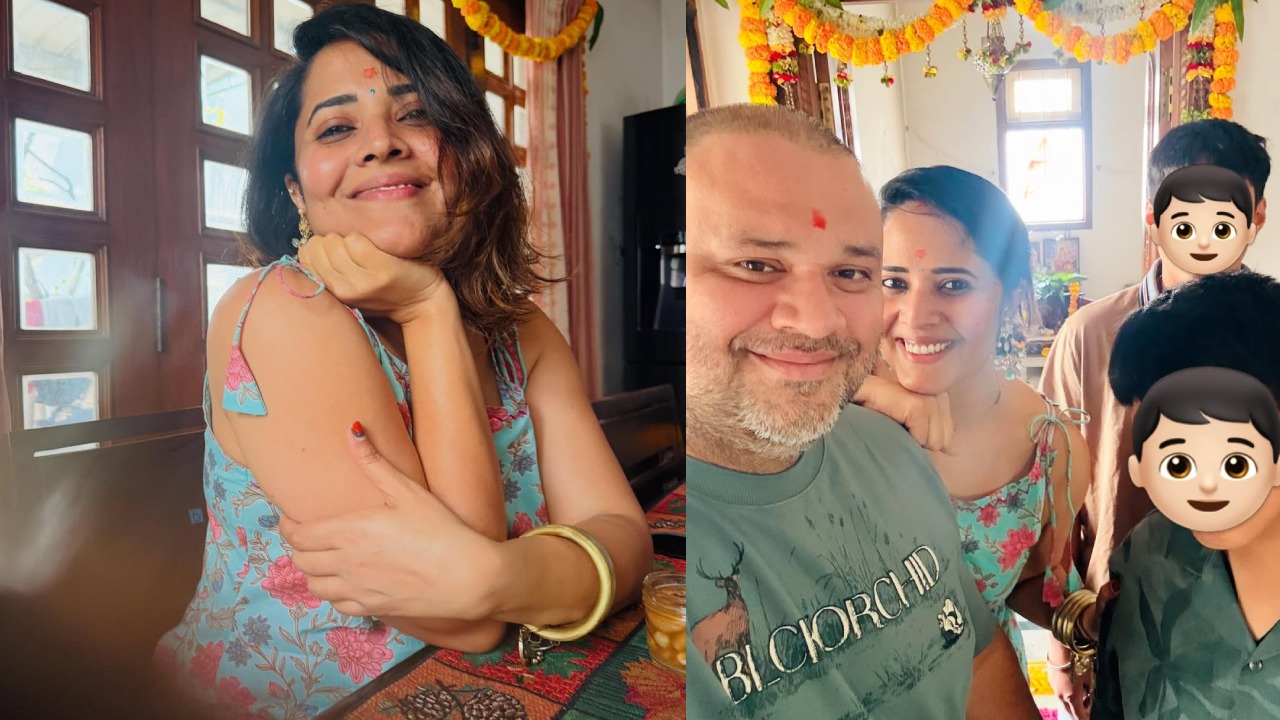 Anasuya Bharadwaj : ఫ్యామిలీతో కలిసి ఉగాది సెలబ్రేట్ చేసుకున్న అనసూయ.. ఫొటోలు..