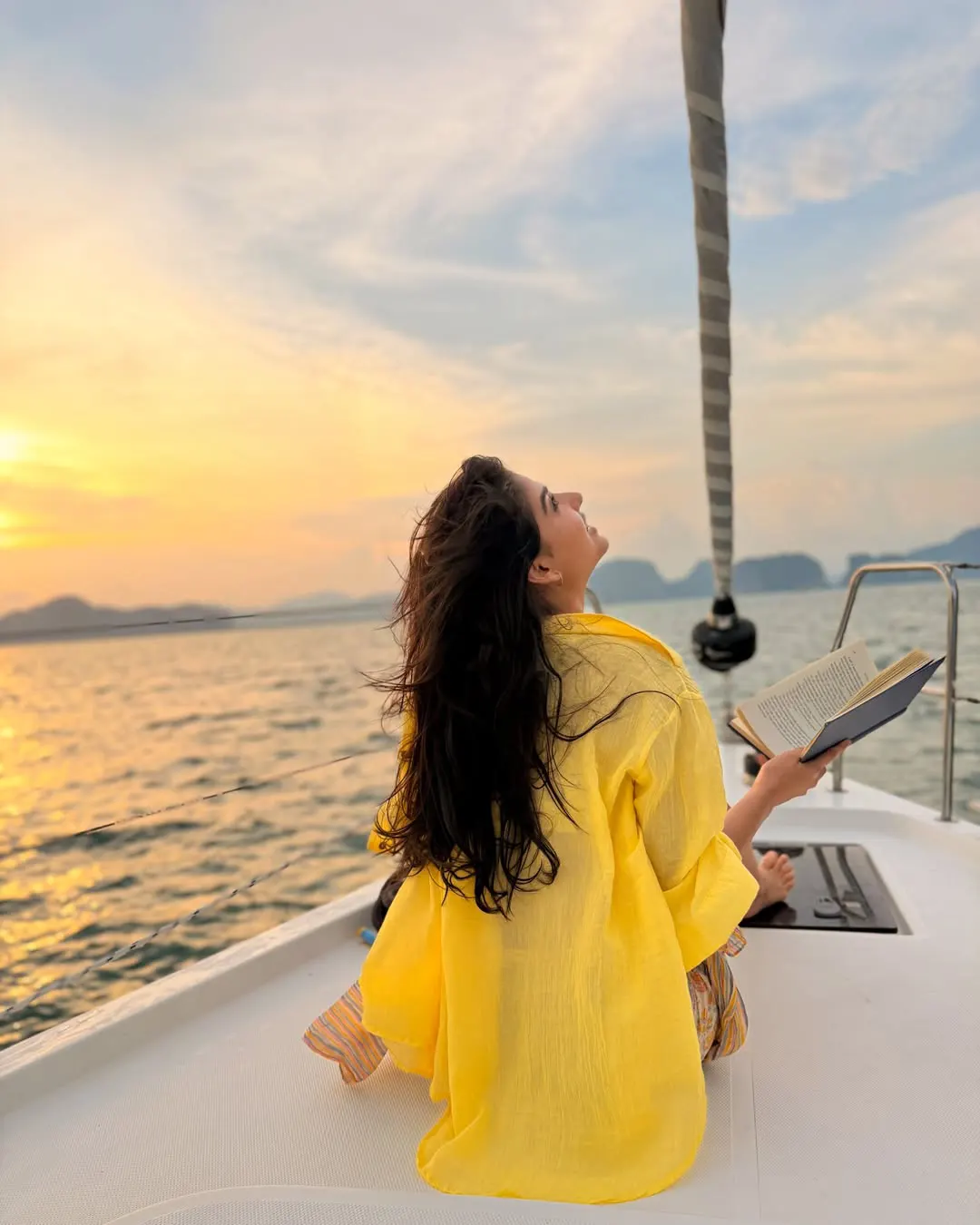 Anaswara Rajan Enjoying Vacation at Sea