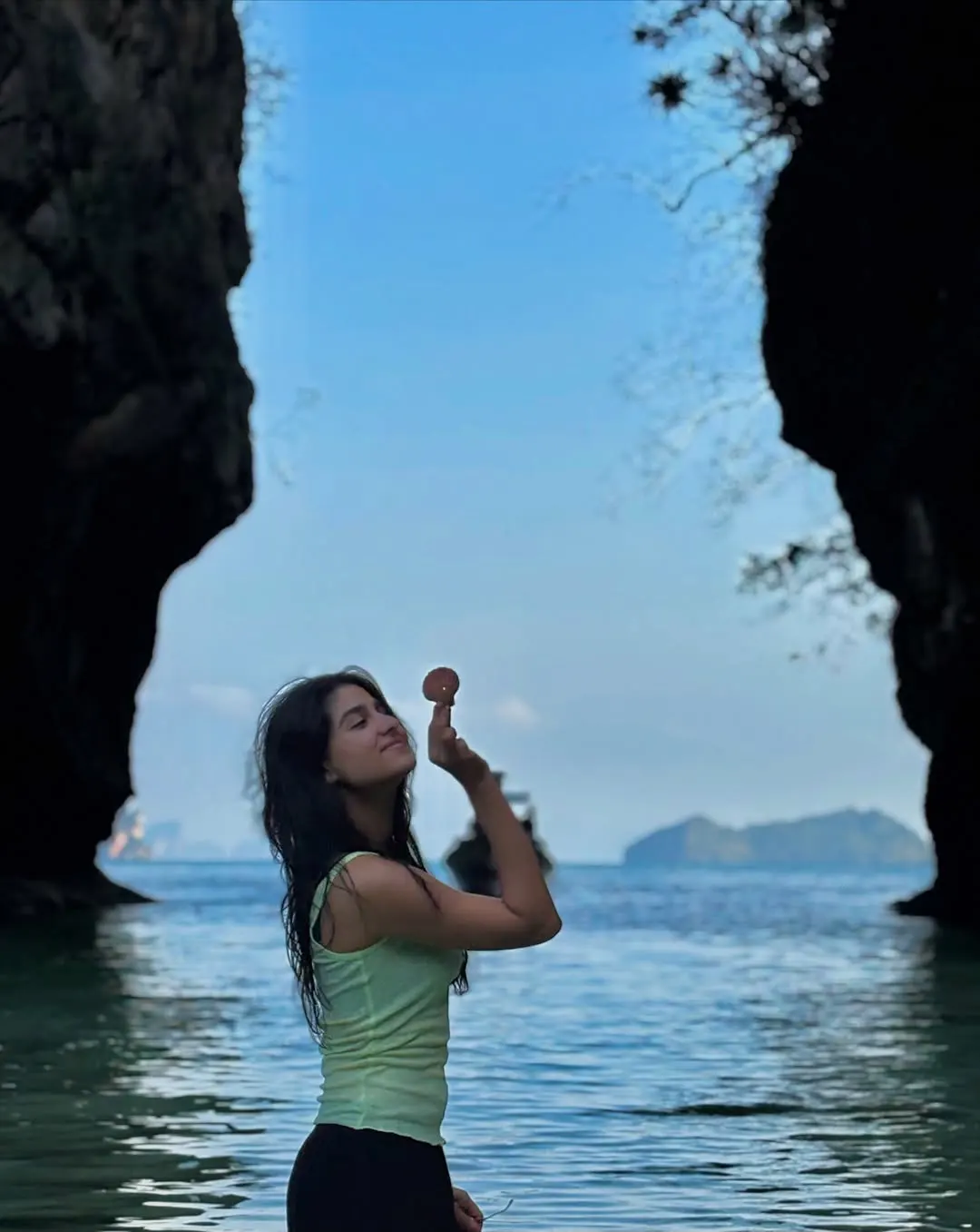 Anaswara Rajan Enjoying Vacation at Sea