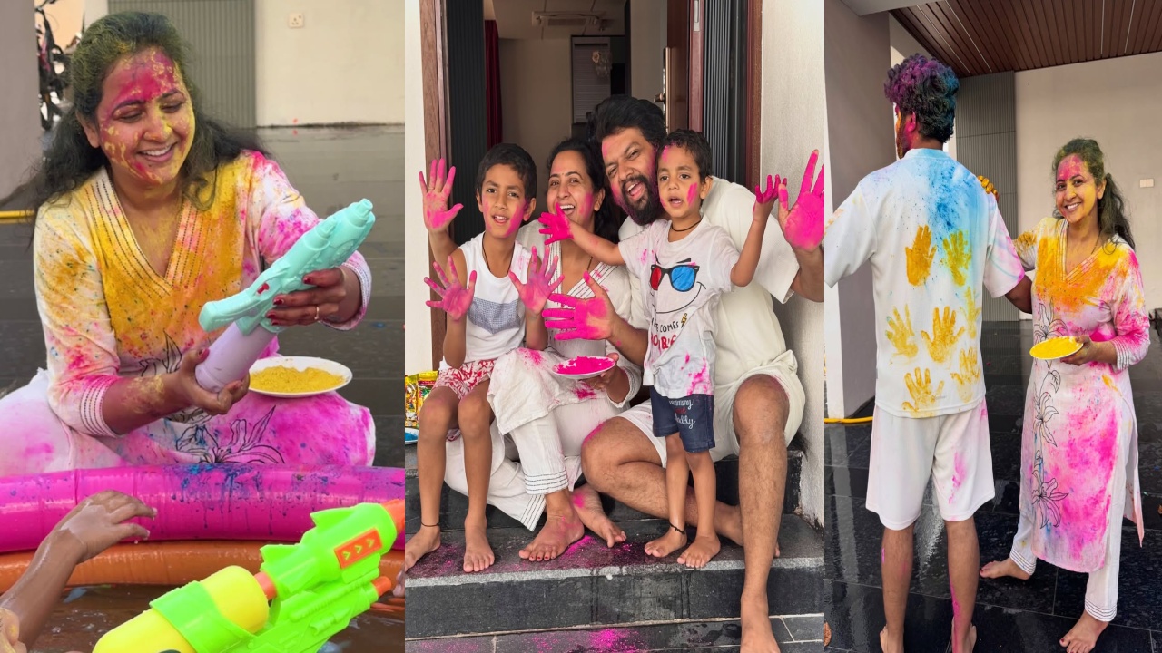 Anchor Lasya : భ‌ర్త‌, పిల్ల‌ల‌తో క‌లిసి యాంక‌ర్ లాస్య హోలీ సెల‌బ్రేష‌న్స్.. ఫోటోలు వైర‌ల్‌