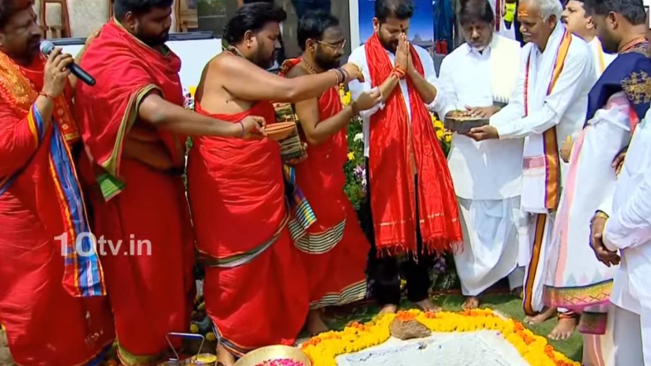 CM Revanth Reddy : మూసీ నదీ తీరాన ఓంకారేశ్వర ఆలయం.. శంకుస్థాపన చేసిన సీఎం రేవంత్ రెడ్డి.. ఆలయ ప్రత్యేకతలివే..