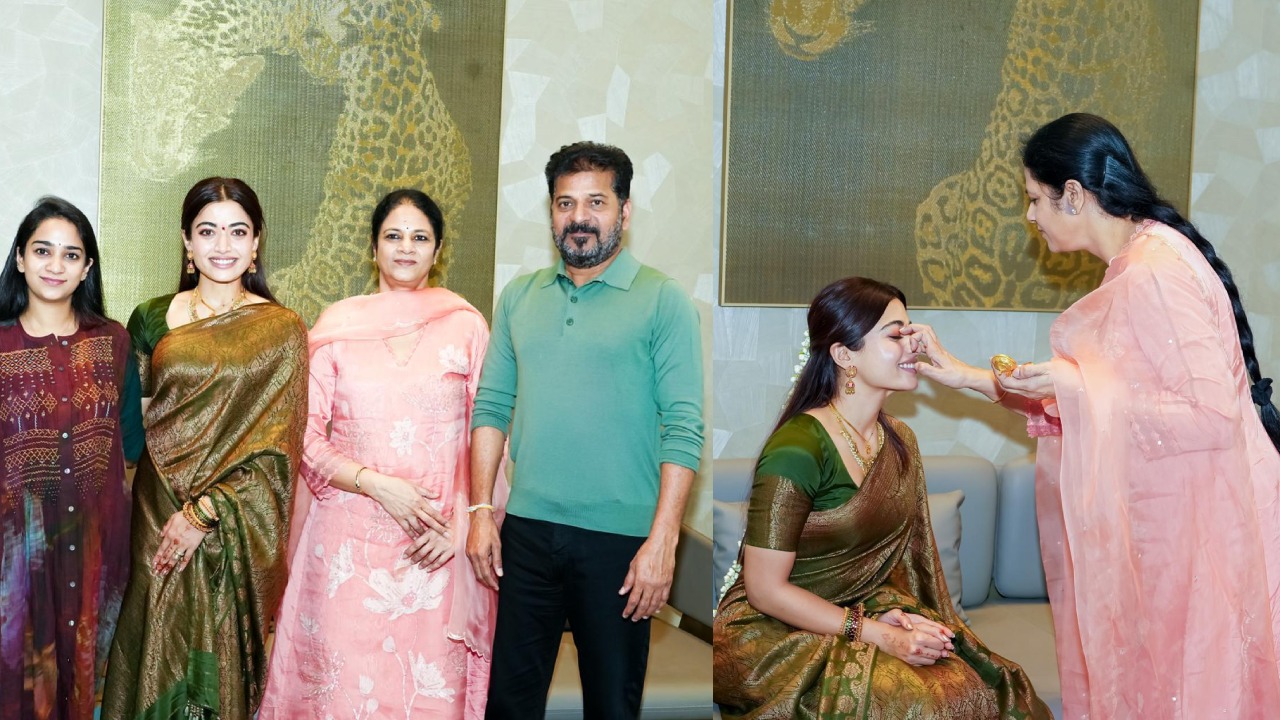 CM Revanth Reddy : విజయ్ రష్మిక రిసెప్షన్.. సీఎం రేవంత్ కు ఆహ్వానం.. బొట్టు చీర పెట్టిన సీఎం భార్య.. ఫొటోలు..