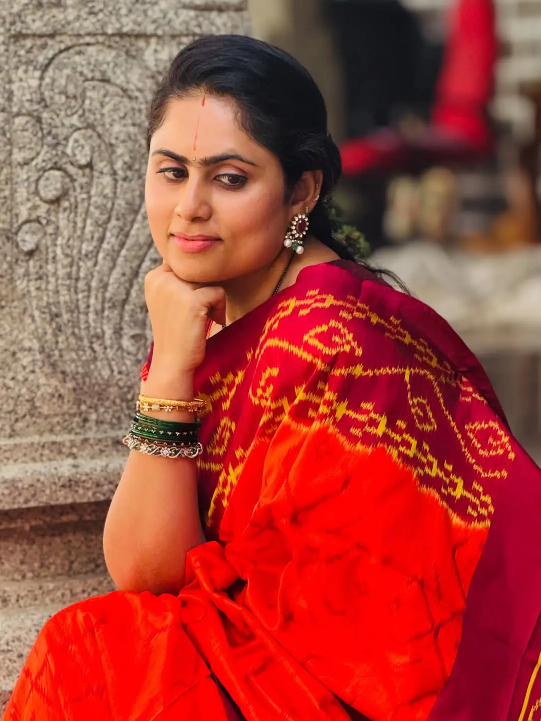 Dil Raju Wife Tejaswini Devotional Photos