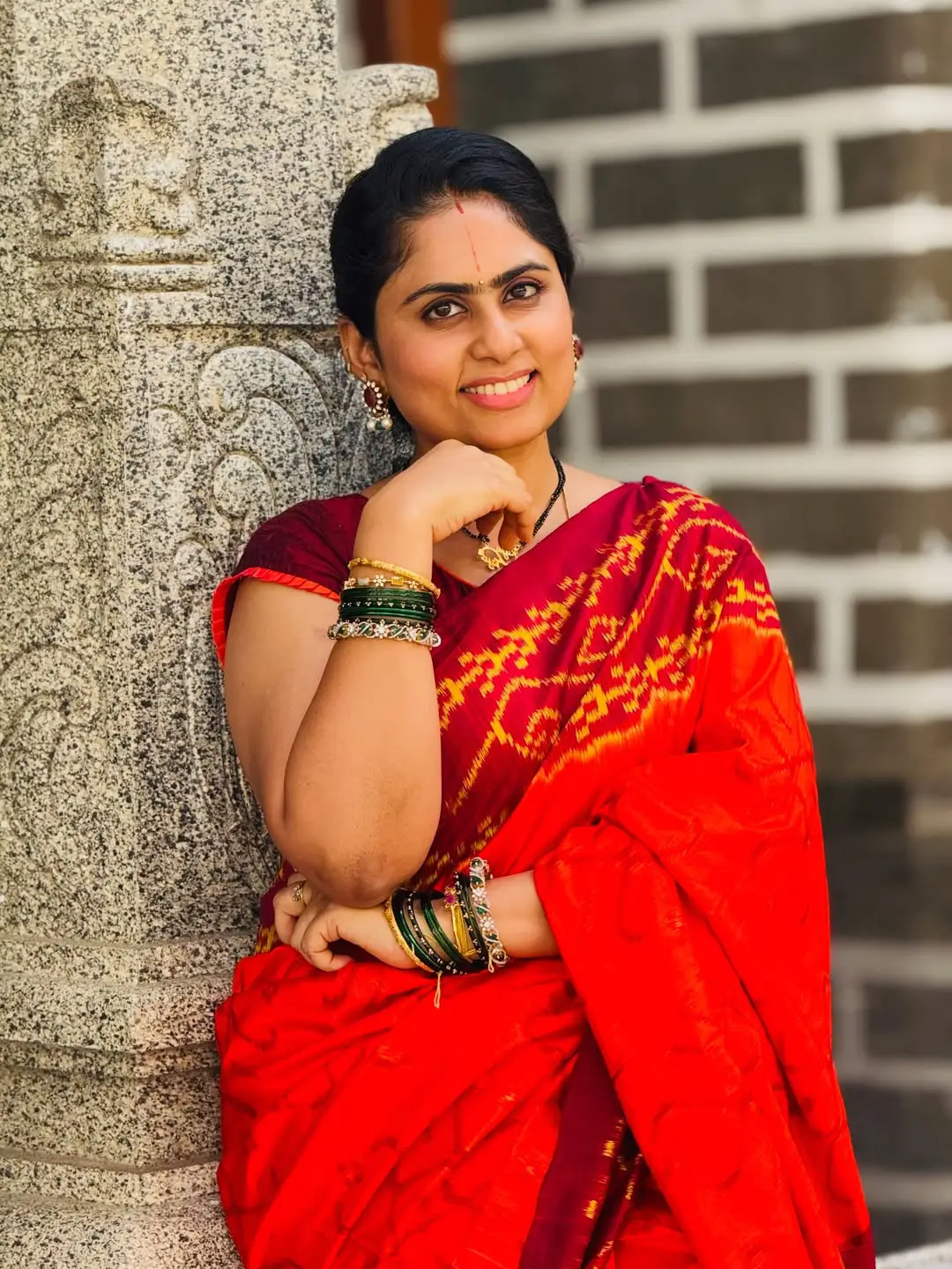 Dil Raju Wife Tejaswini Devotional Photos